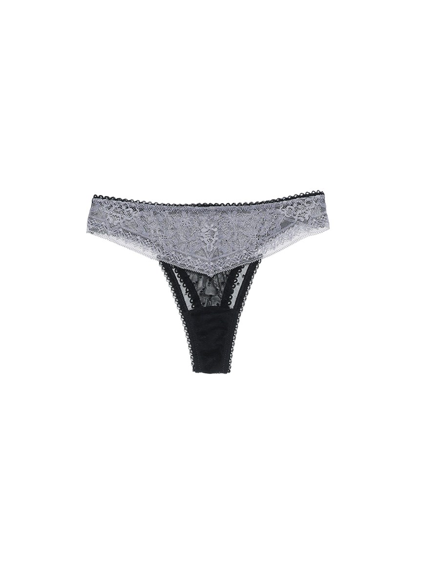 LILY BROWN Lingerie】バイカラーレース ソング(ショーツ