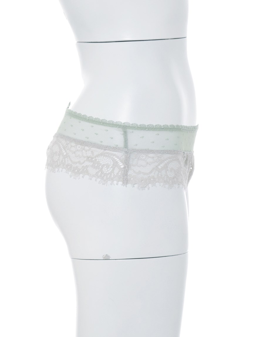 LILY BROWN Lingerie】サテン アイラッシュレース ソング(ショーツ