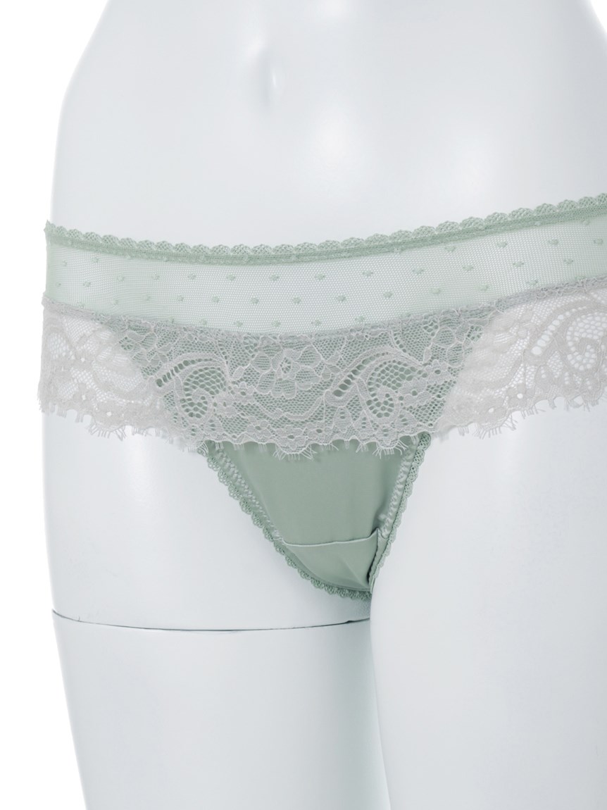 LILY BROWN Lingerie】サテン アイラッシュレース ソング(ショーツ