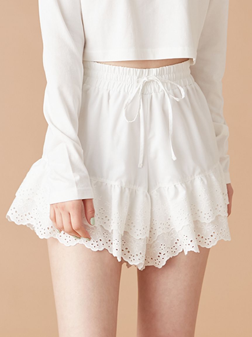 LILY BROWN Lingerie】レーシーショートパンツ(セットアップ