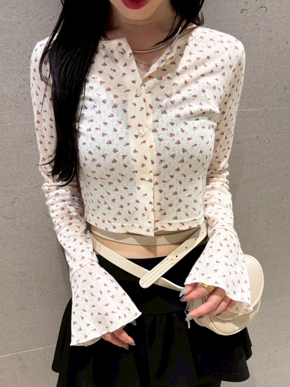 Lily Brown◆カーディガン(厚手)/FREE/--/CRM/無地/lwnj245036 Lily Brown(リリーブラウン) / カーディガン(厚手)/FREE