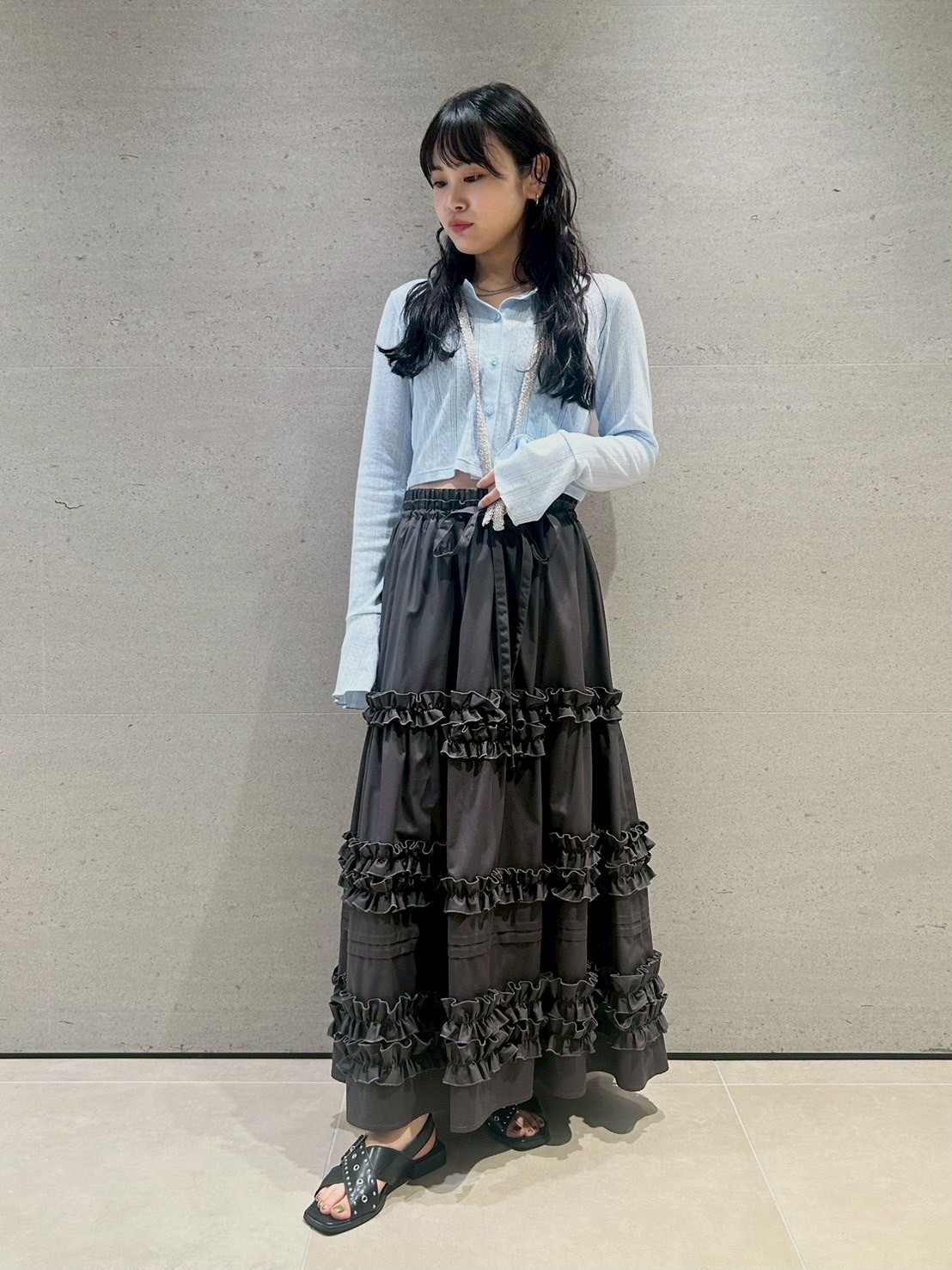 LILY BROWN カーディガン・ノースリーブ トップス ホワイト・ブラック WEB限定カラー】Lily Bearハーフスリーブカーディガン