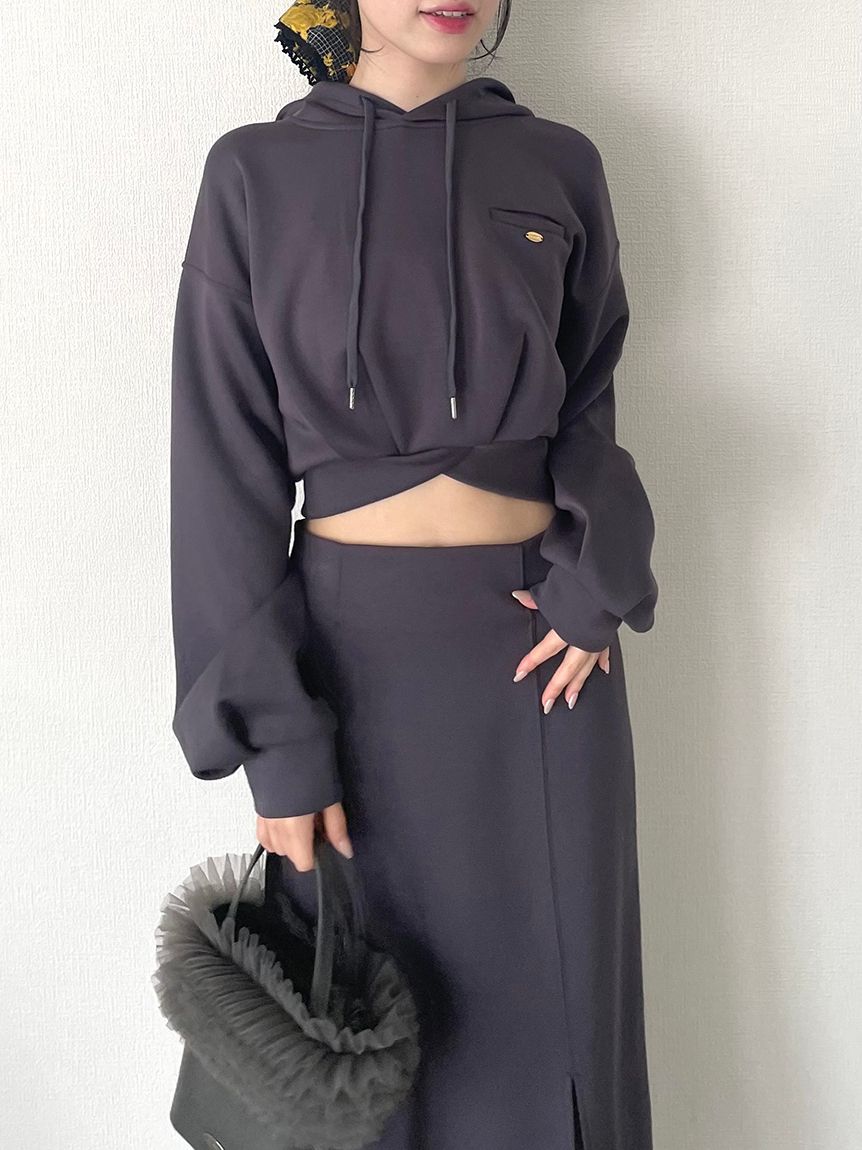 美品　ボンディングフーディーワンピース　リリーブラウン LILY BROWN（リリーブラウン）の「ボンディングフーディー