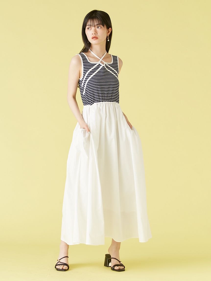 LILY BROWN クロスたデザインドッキングワンピース LILY BROWN｜クロスデザインドッキングワンピース | Rakuten