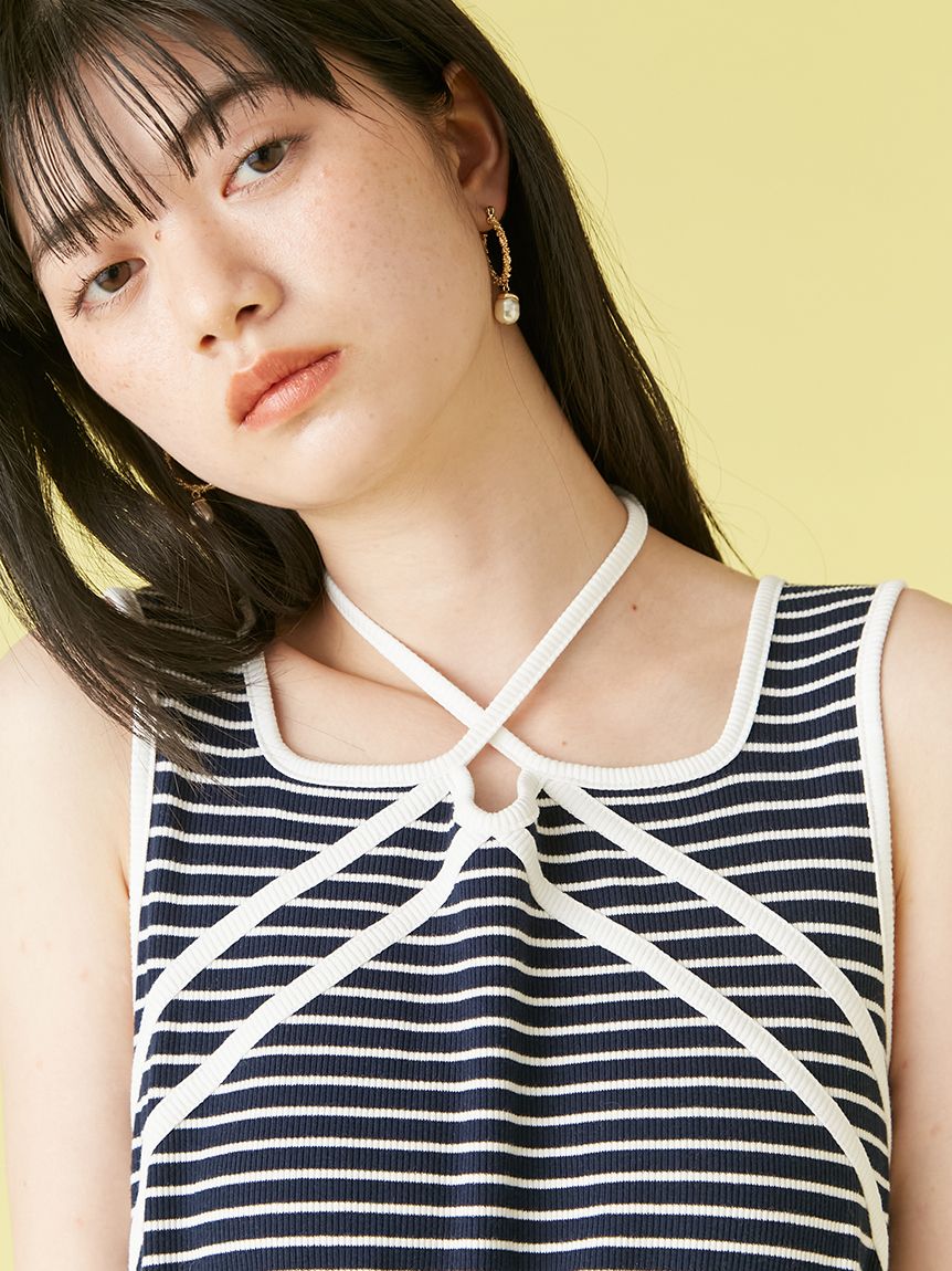 クロスデザインドッキングワンピース(マキシ・ロングワンピース