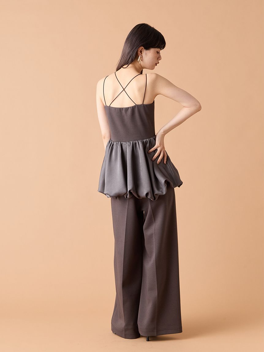 WEB限定00サイズ】バルーンペプラムボンディングセットアップ