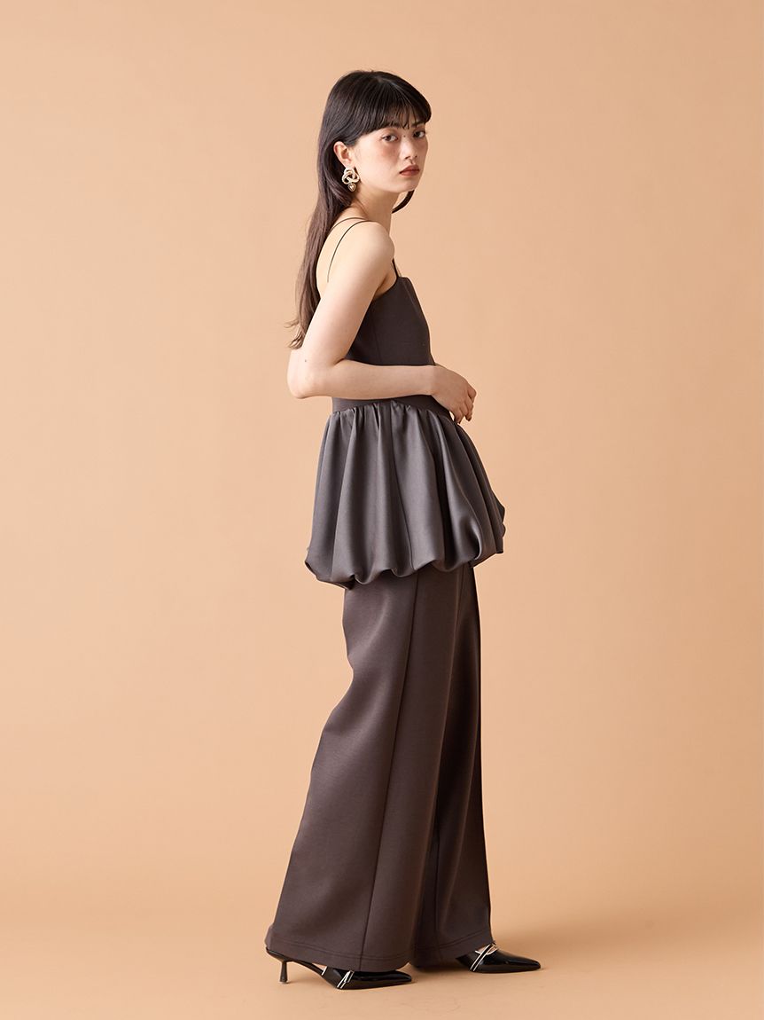 WEB限定00サイズ】バルーンペプラムボンディングセットアップ