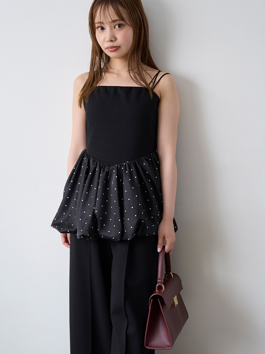 【新品】LILY BROWN セットアップ ブラック LILY BROWN Lily Brown / リリーブラウン ドレープセットアップ 25秋冬