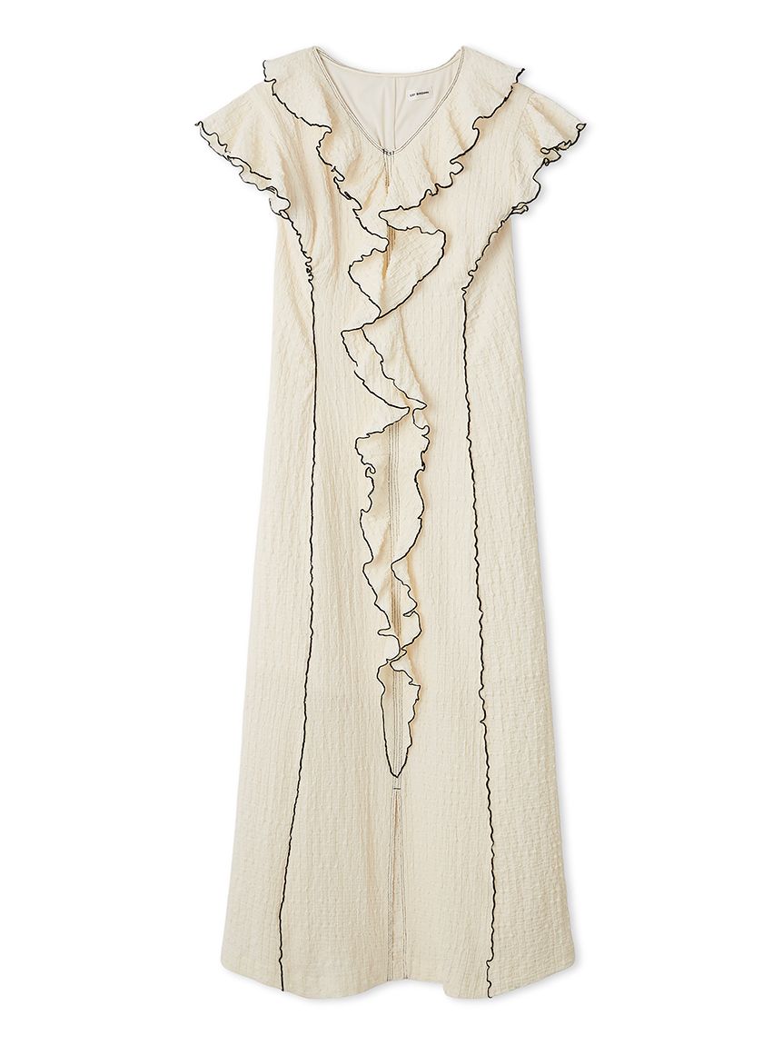 カットフリルワンピース(マキシ・ロングワンピース)｜ワンピース