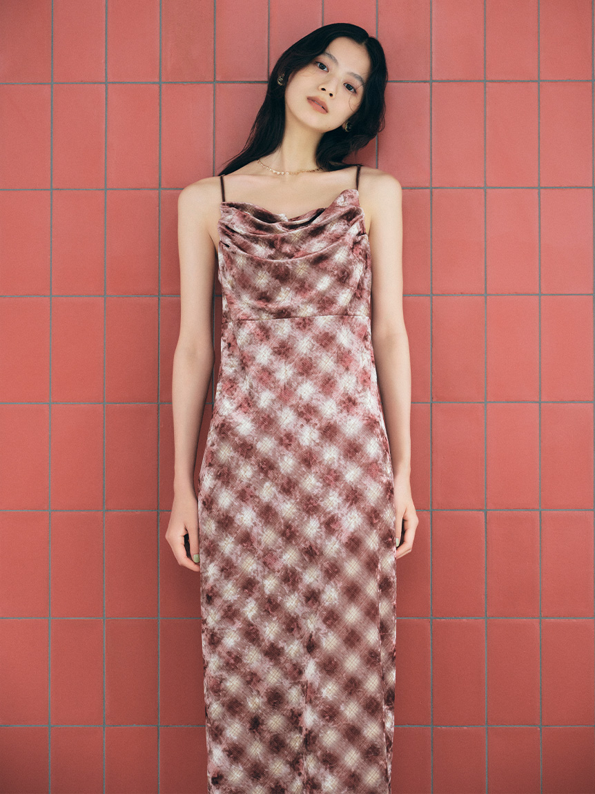 カップインベロアドレープキャミワンピース(マキシ・ロングワンピース