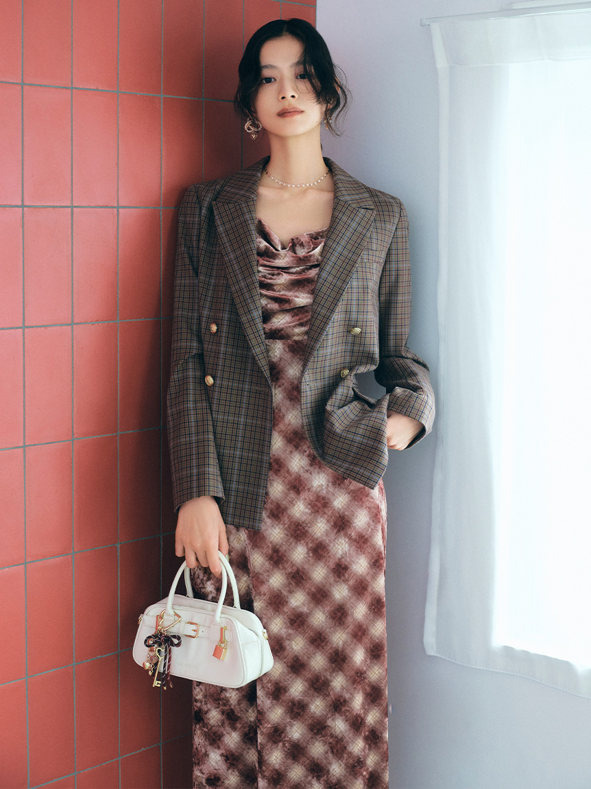 カップインベロアドレープキャミワンピース(マキシ・ロング