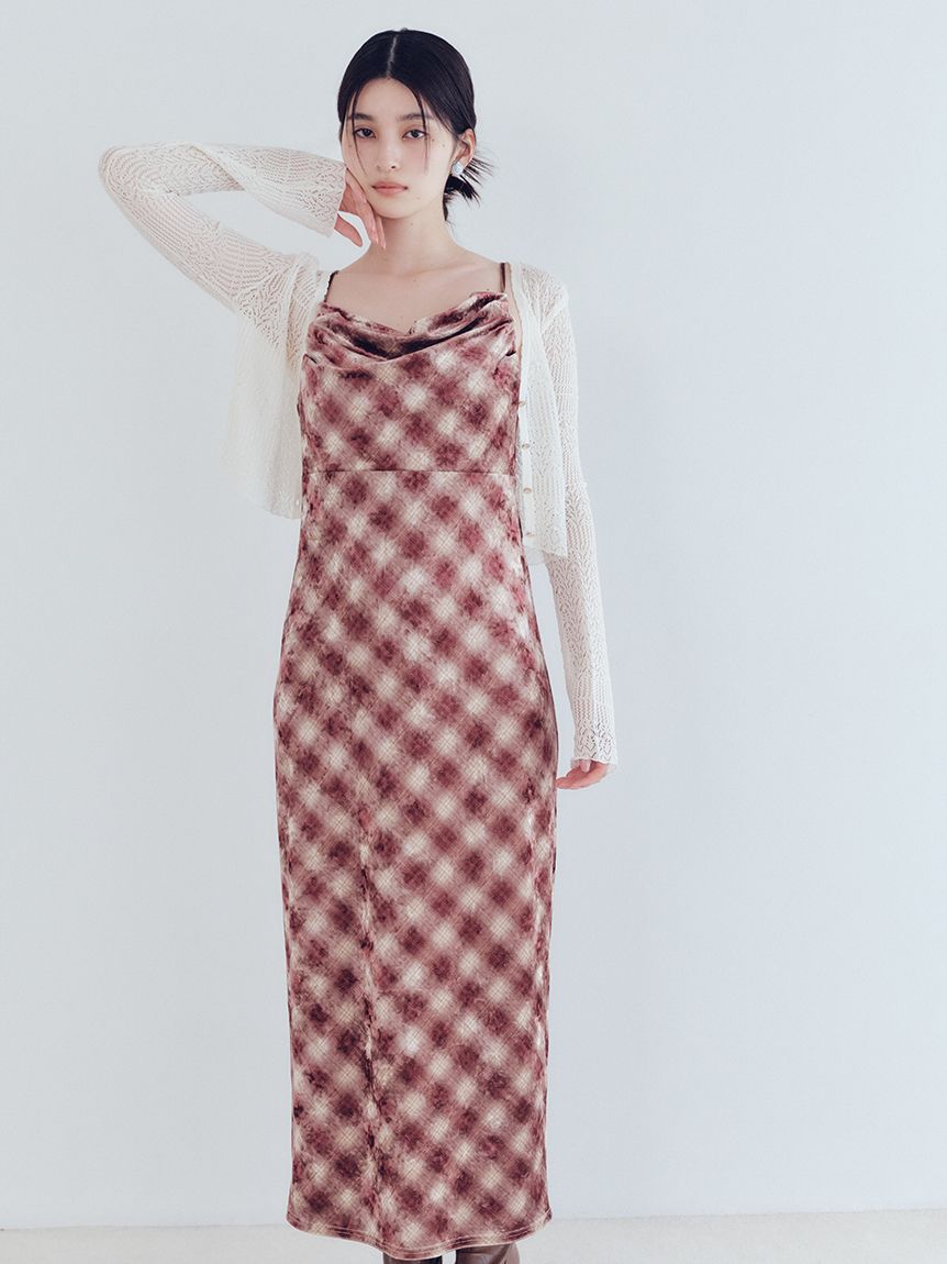 カップインベロアドレープキャミワンピース(マキシ・ロングワンピース