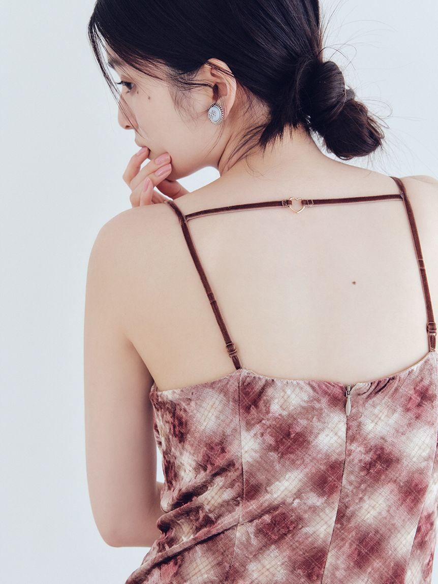 カップインベロアドレープキャミワンピース(マキシ・ロングワンピース