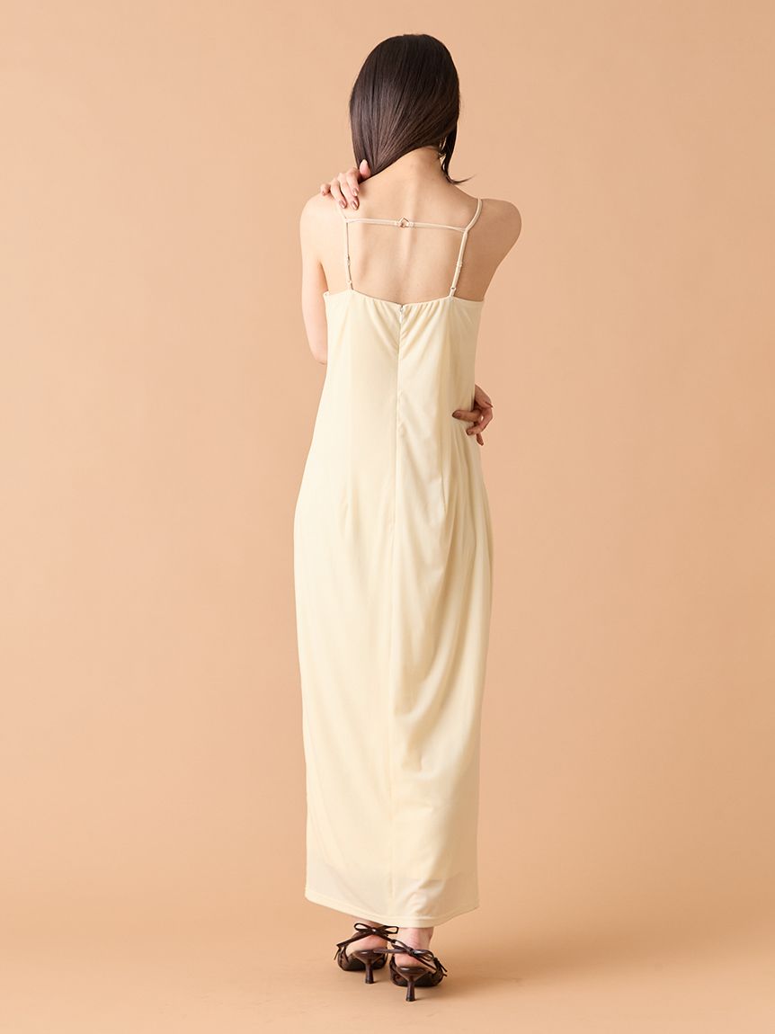 新品　LILY BROWN カップインベロアドレープキャミワンピース カップインベロアドレープキャミワンピース(マキシ・ロング