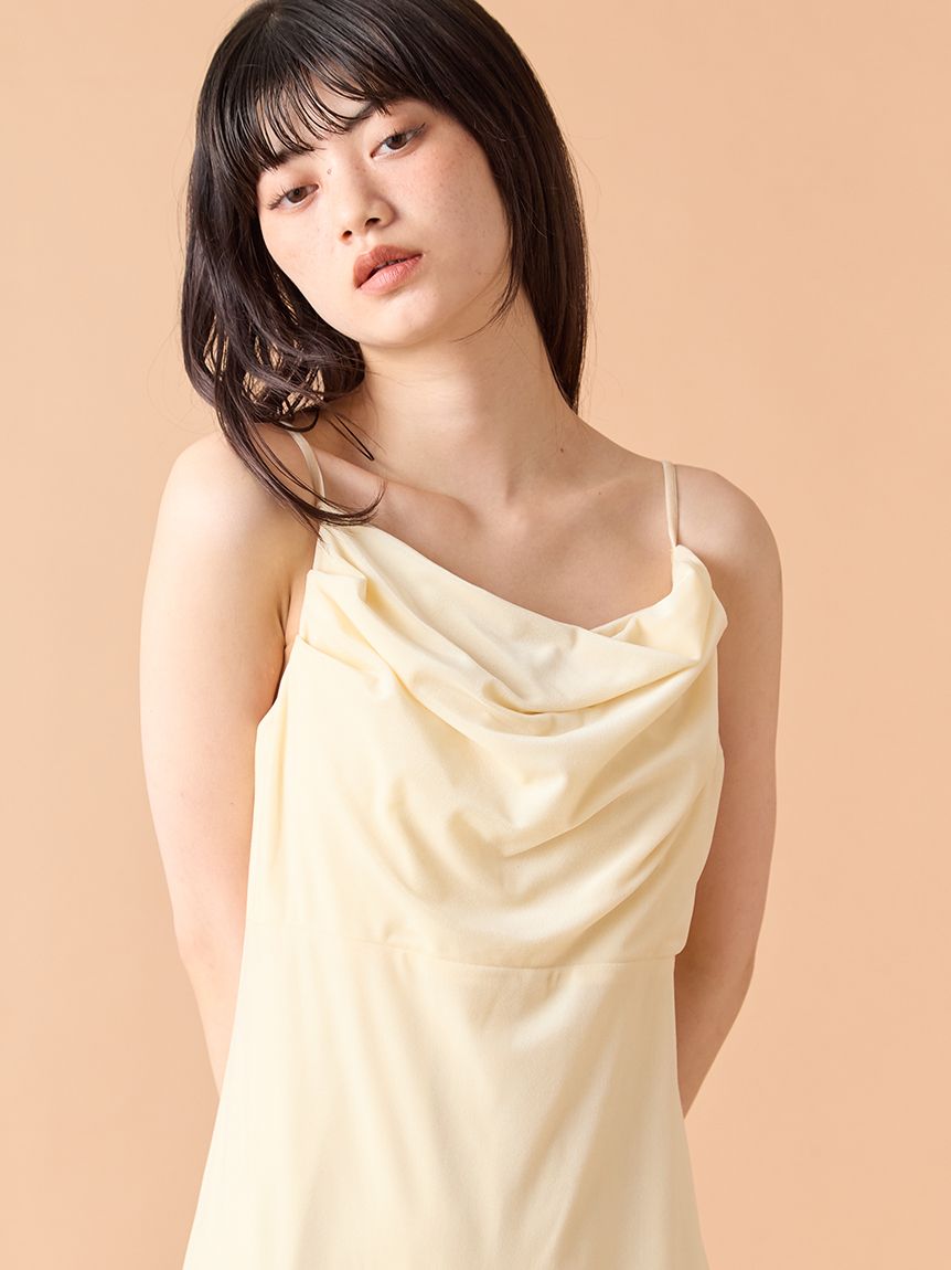 カップインベロアドレープキャミワンピース(マキシ・ロング