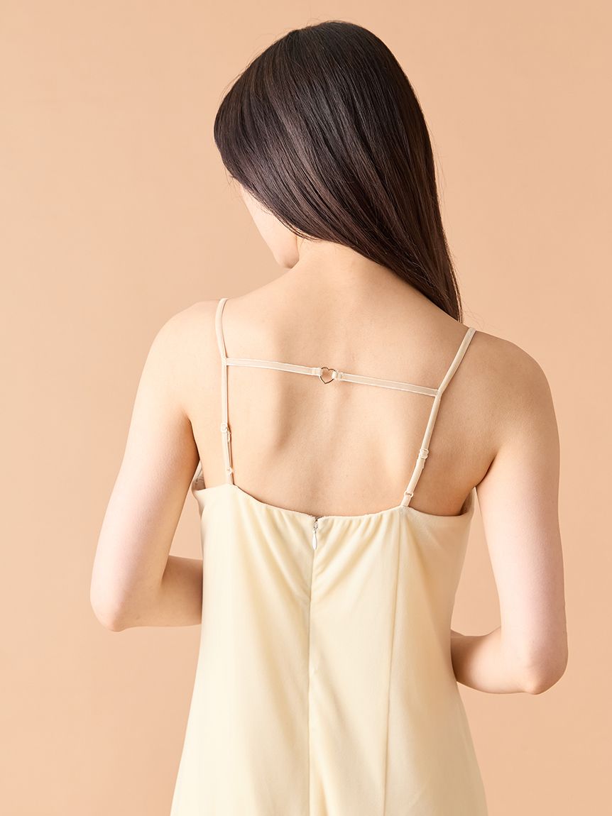 カップインベロアドレープキャミワンピース(マキシ・ロング