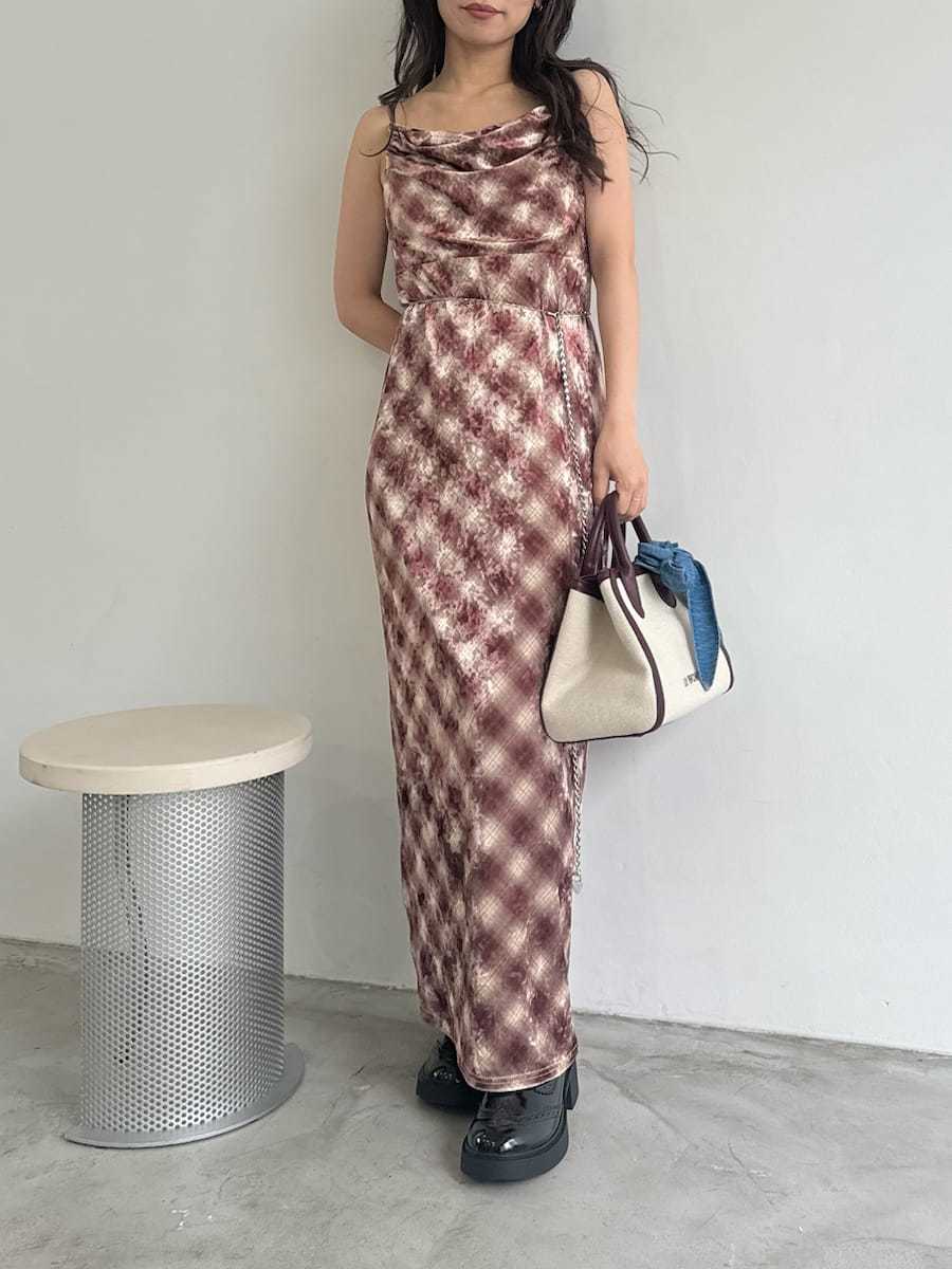 カップインベロアドレープキャミワンピース(マキシ・ロングワンピース