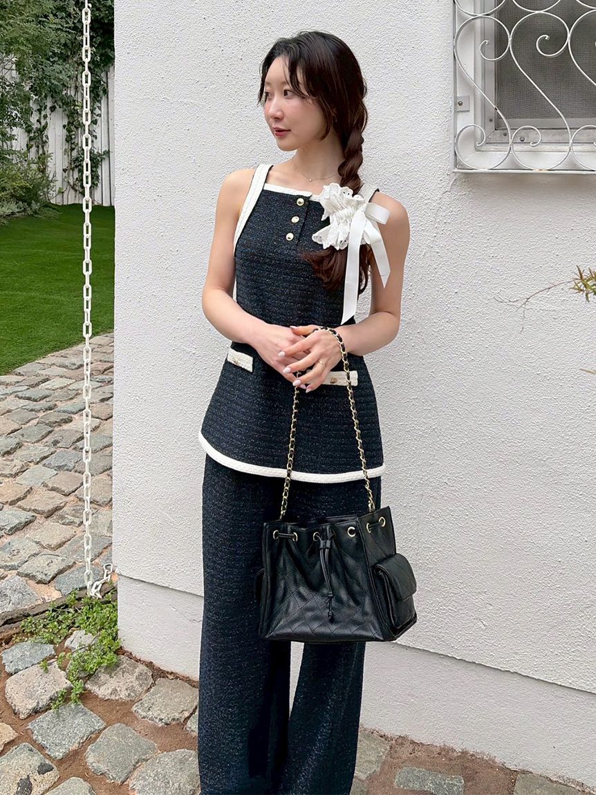 LILY BROWN ツイードショートジャケット、スカートセット　セットアップ カットツイードセットアップ(セットアップアイテム)｜LILY BROWN