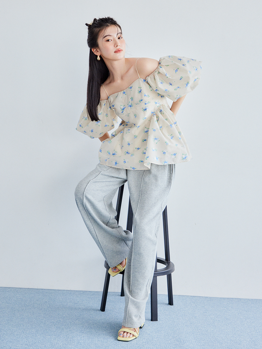 WEB限定00サイズ】スウェットワイドパンツ(ロングパンツ
