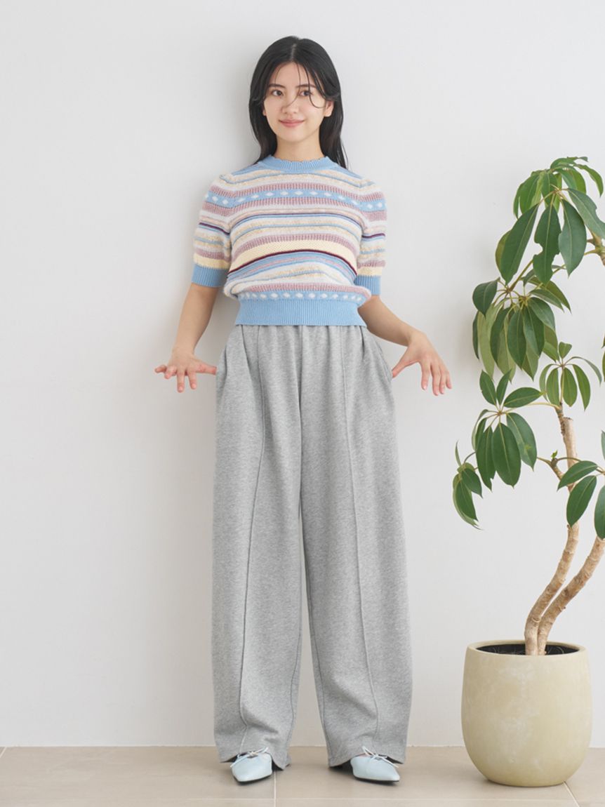 WEB限定00サイズ】スウェットワイドパンツ(ロングパンツ