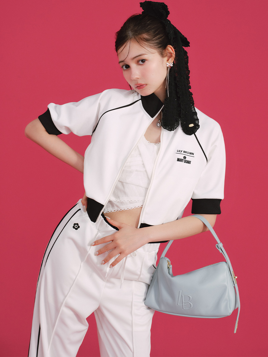 完売　リリーブラウン　マリークワント  ジャージ　白　ホワイト　アイボリー LILY BROWN×MARY QUANT】トラックジャージ(ブルゾン)｜アウター