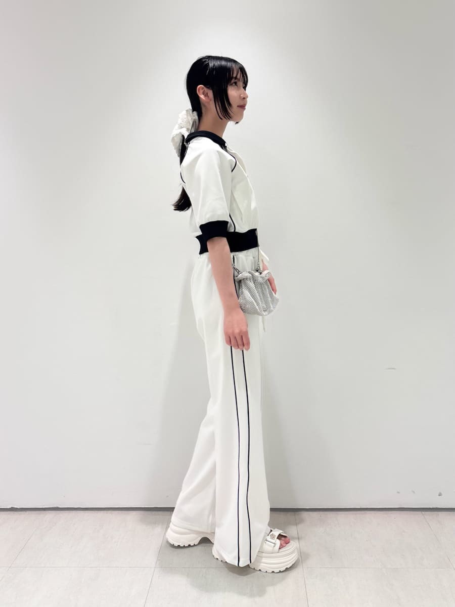 LILY BROWN×MARY QUANT】デイジー刺繍セミフレアトラックパンツ