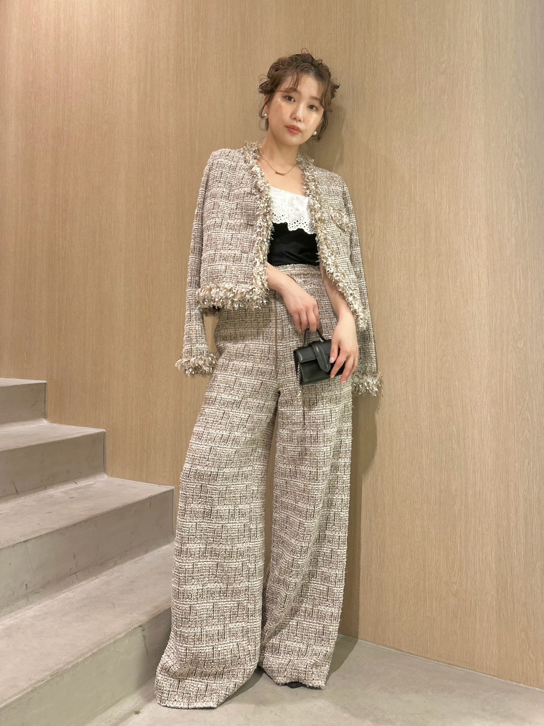 B00784 リリーブラウンLILIY BROWN 柄編みニットパンツ LILY BROWN（リリーブラウン）の「パターンニットパンツ（その他