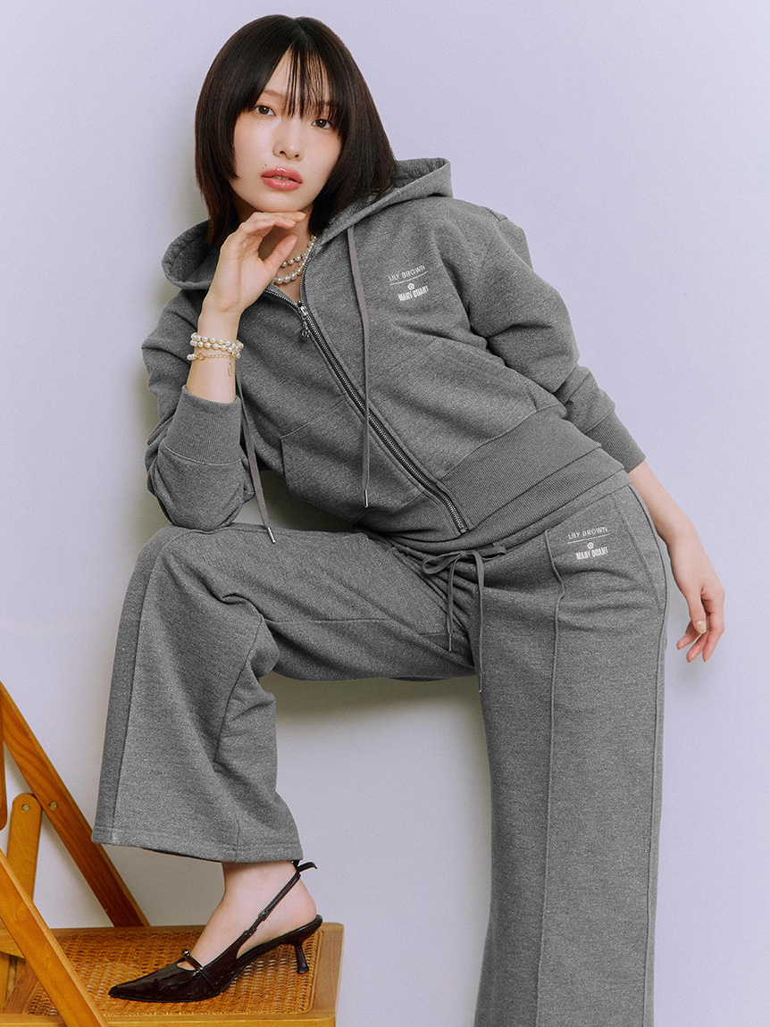 WEB限定00サイズ】【LILY BROWN×MARY QUANT】スウェットパンツ(ロング