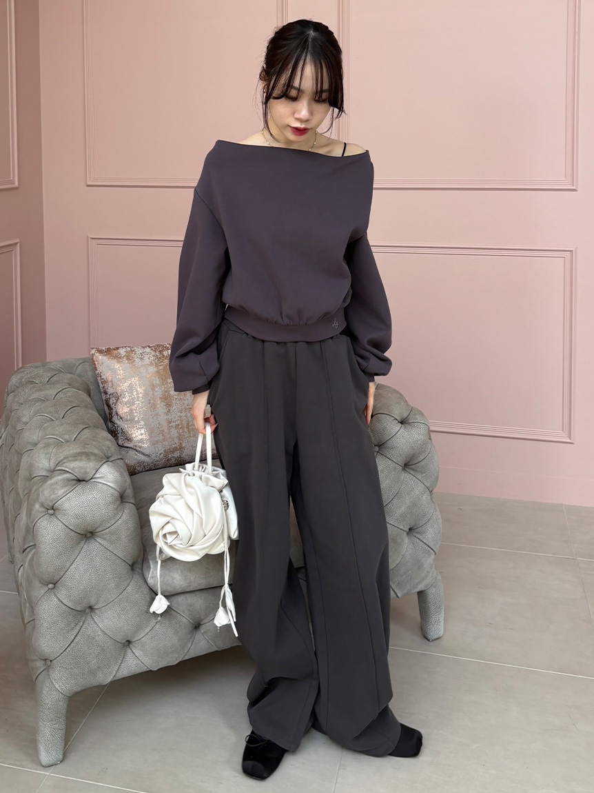 WEB限定00サイズ】ベルト付きスウェットパンツ(ロングパンツ)｜パンツ