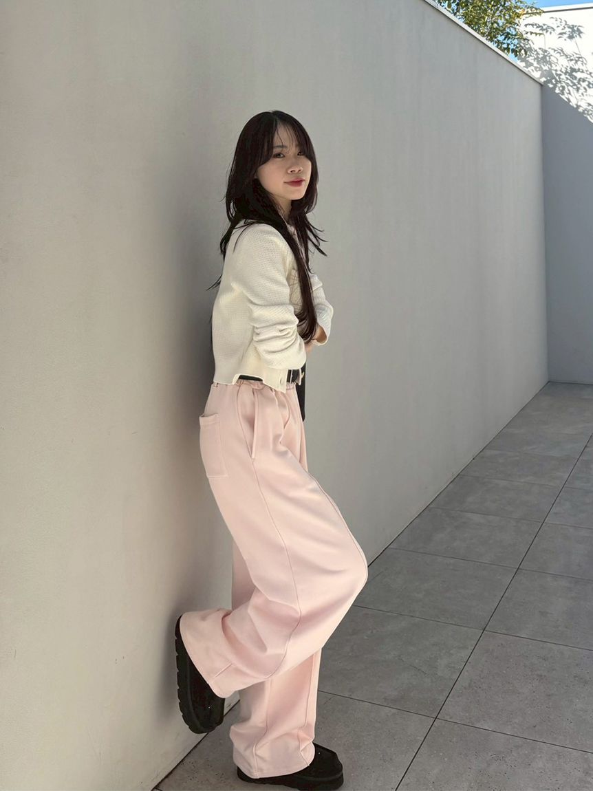 パンツ Lily WEB限定00サイズ】ベルト付きスウェットパンツ(ロングパンツ)｜パンツ