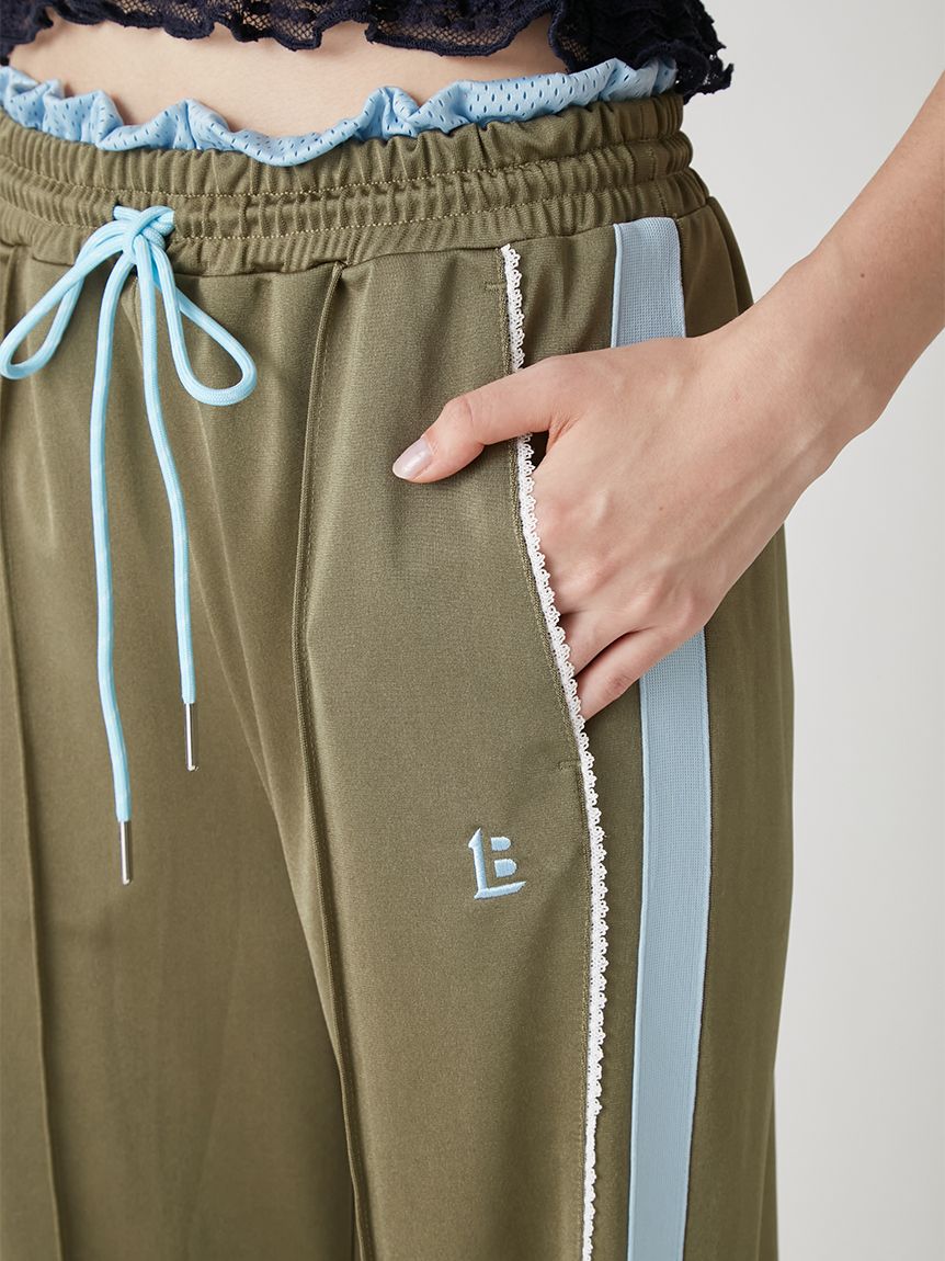 ピコレースフレアトラックパンツ(ロングパンツ)｜パンツ｜LILY BROWN