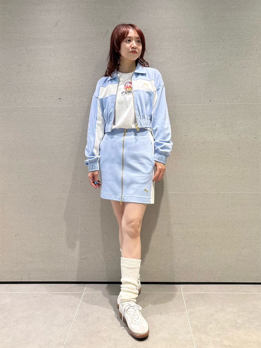 【LILY BROWNXPUMA】 ポロリブドレス LILY BROWN×PUMA】フロントジップミニスカート(ミニスカート