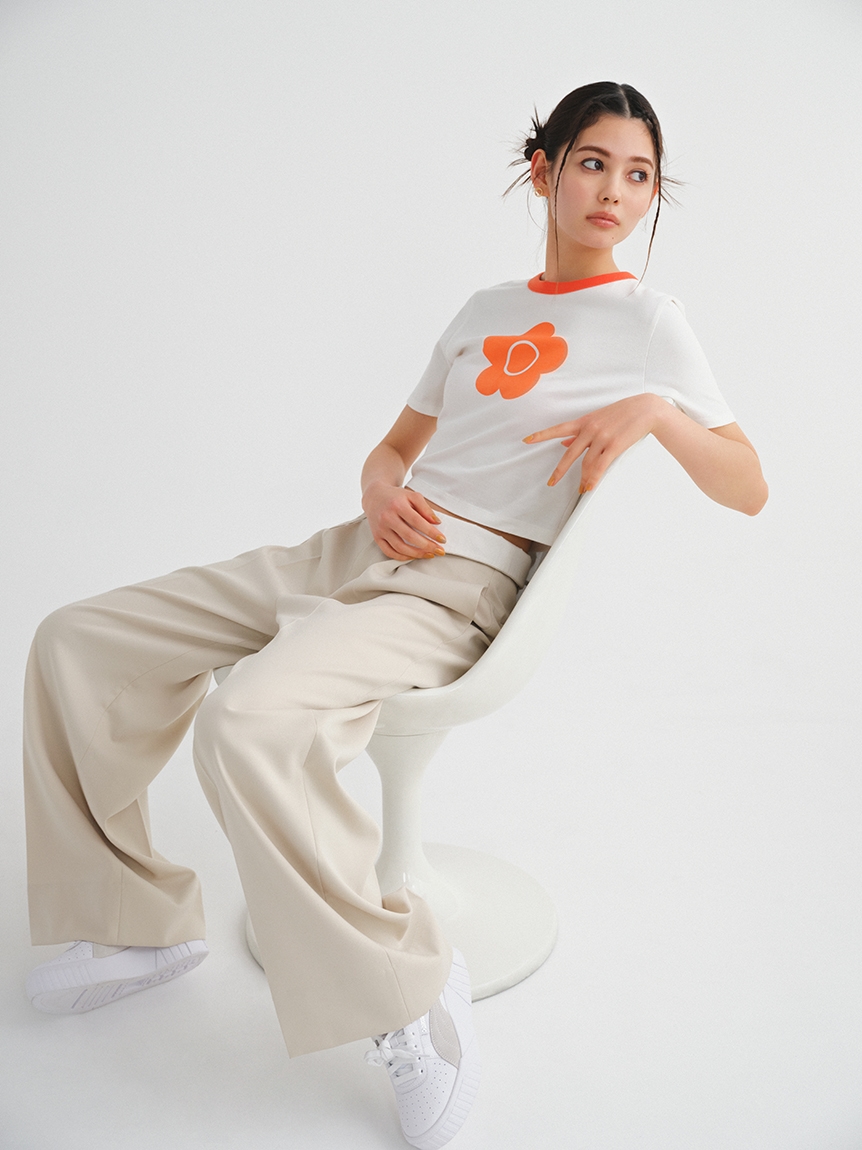 【LILY BROWN×MARY QUANT】バリエーションクロップドTシャツ