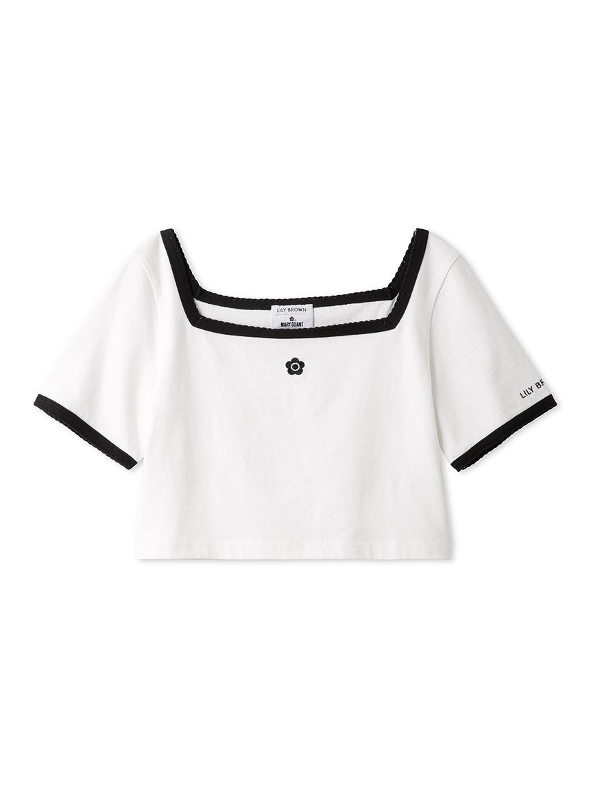 LILY BROWN×MARY QUANT】シェルステッチクロップドTシャツ(T
