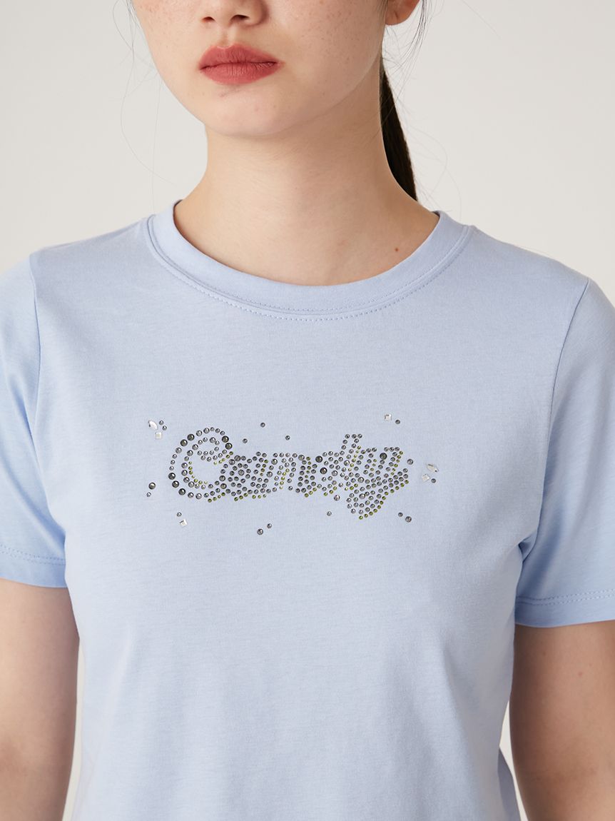 L.B CANDY STOCK]ラインストーンロゴTシャツ(Tシャツ・カットソー)｜トップス｜LILY BROWN（リリーブラウン）の通販サイト【公式】