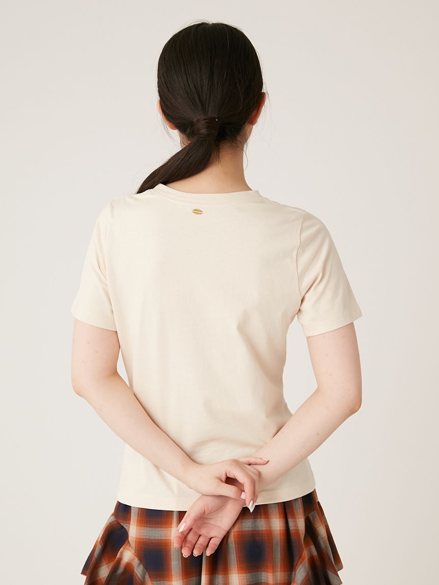 L.B CANDY STOCK]ビジューエンブロイダリーTシャツ(Tシャツ