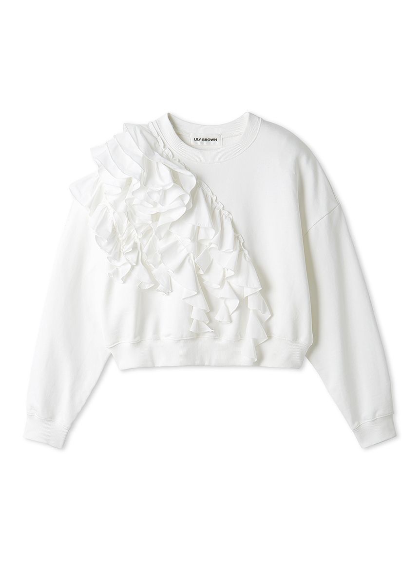 ボリュームフリルスウェット(Tシャツ・カットソー)｜トップス