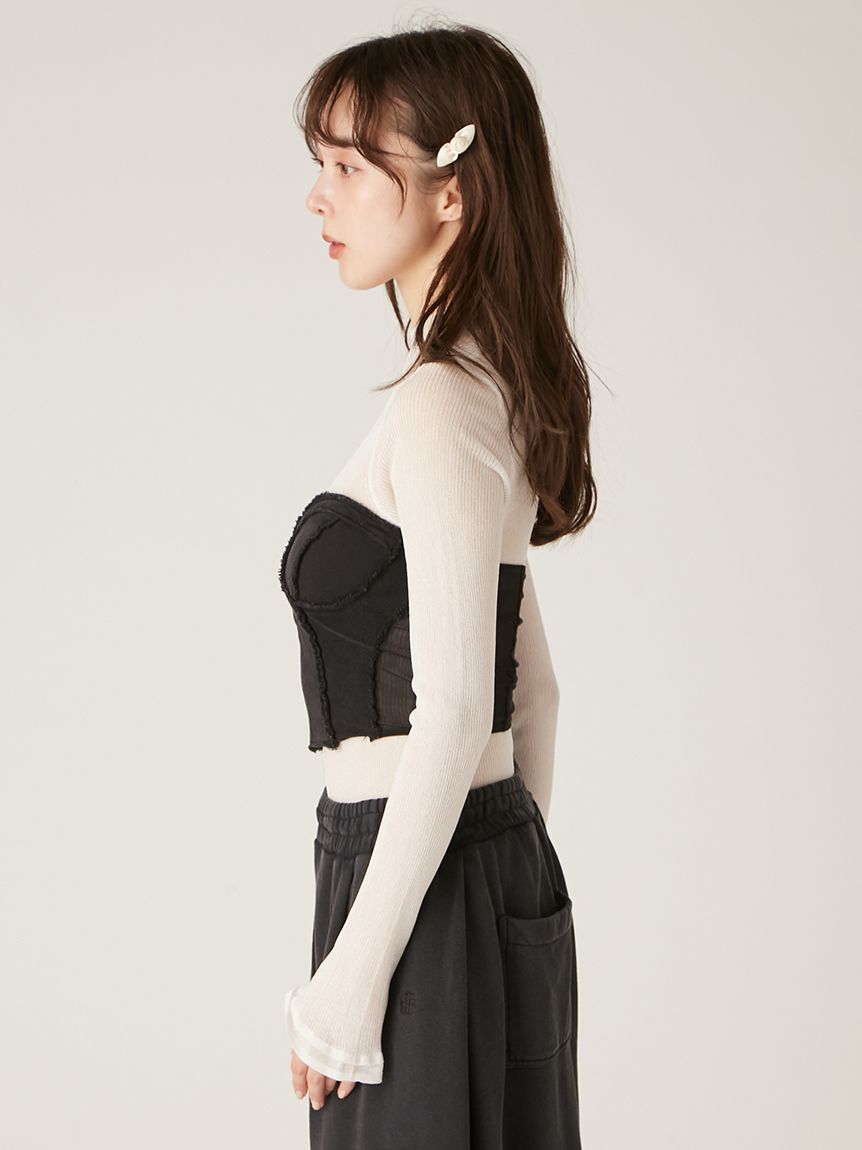 【値下げ】リルリリー　LITTLE スウェットビスチェトップ LITTLE】スウェットビスチェトップス | lilLilly official webstore