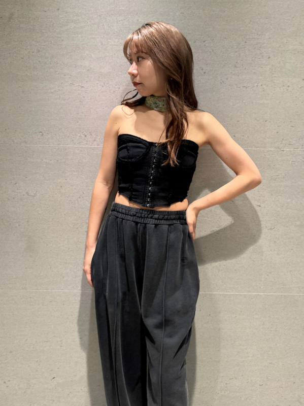 LILY BROWN グレー ビスチェ&パンツセット（マルチウェイ