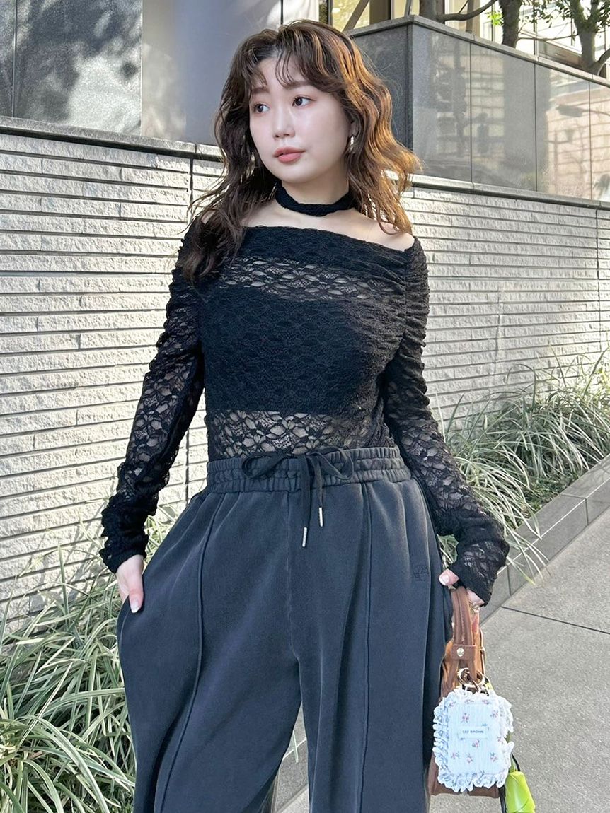 レビュー高評価の商品！ ドレープオフショルレーストップス(Tシャツ・カットソー トップス