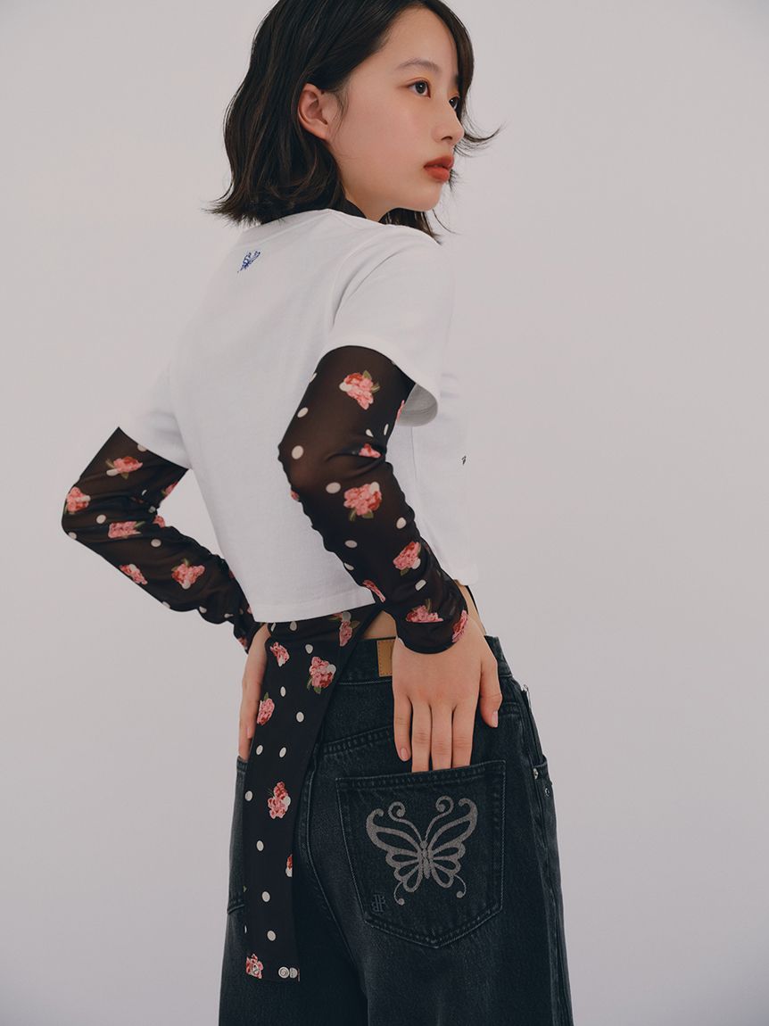 ANNA SUI×リリーブラウン花柄長袖トップス LILY BROWN × ANNA SUI】マーメイドTシャツ(Tシャツ