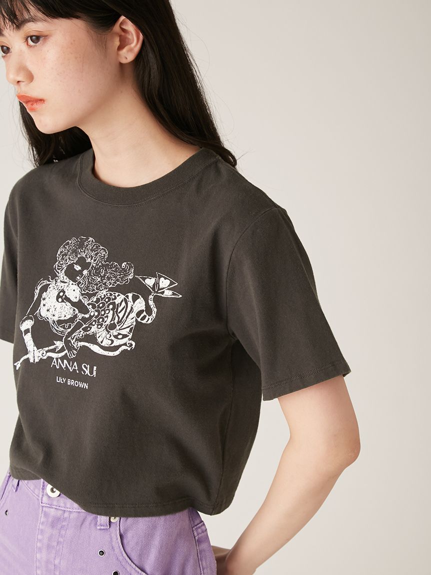 ANNA SUI×リリーブラウン花柄長袖トップス LILY BROWN × ANNA SUI】マーメイドTシャツ(Tシャツ