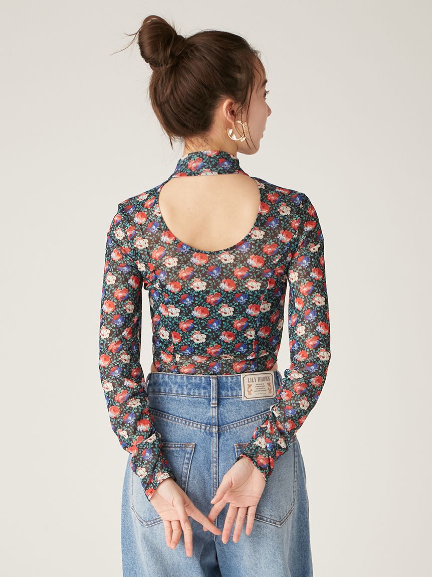 LILY BROWN × ANNA SUI】総柄ボディースーツ(Tシャツ