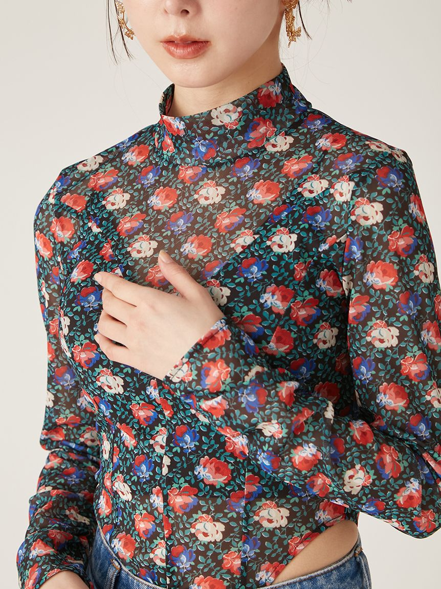 LILY BROWN × ANNA SUI】総柄ボディースーツ(Tシャツ