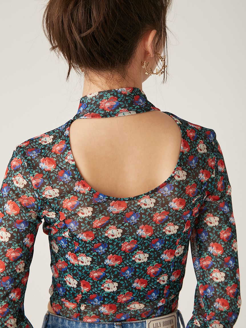 LILY BROWN × ANNA SUI】総柄ボディースーツ(Tシャツ