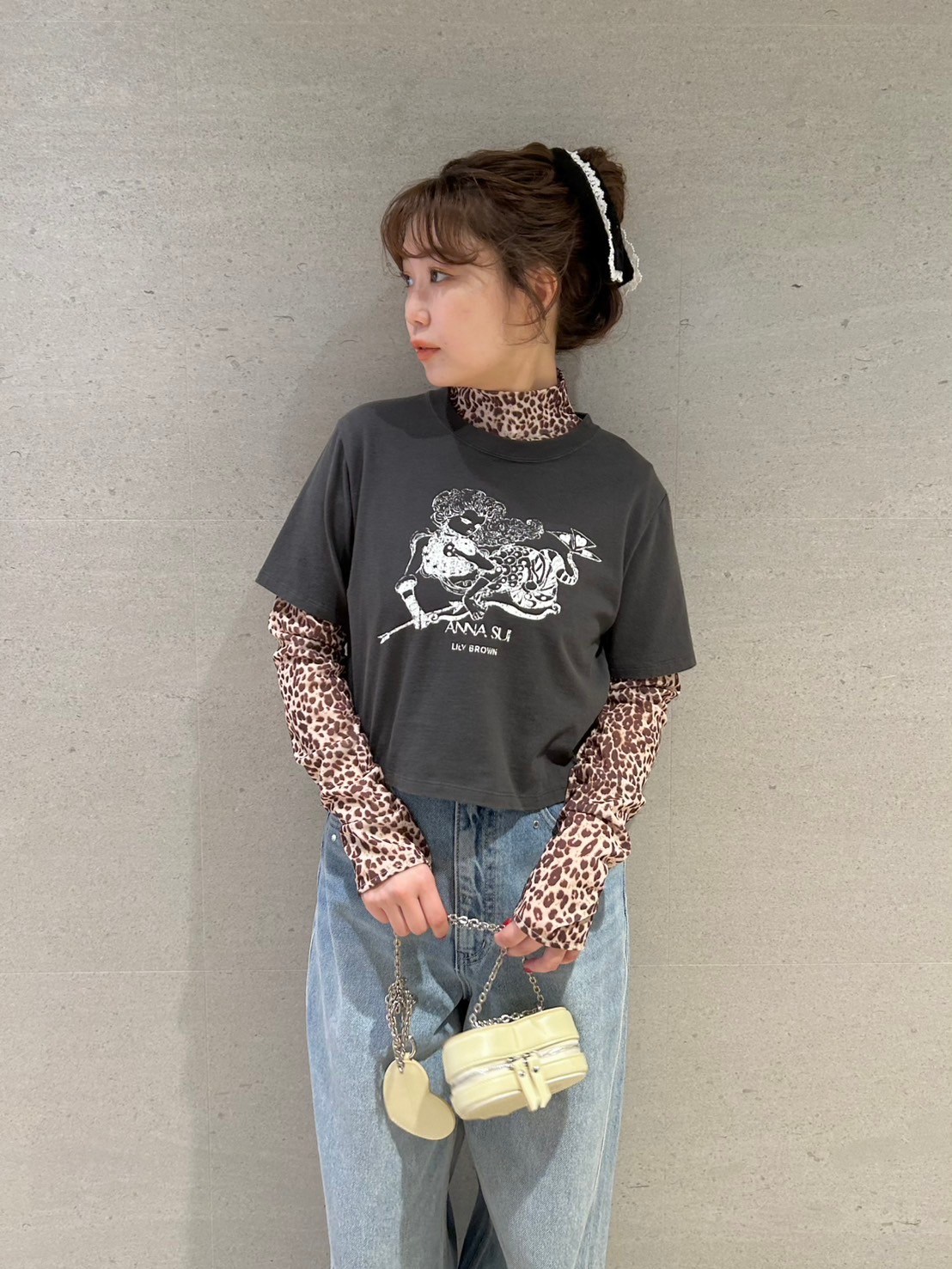 LILY BROWN ANNA SUI コラボ　ボディースーツ LILY BROWN × ANNA SUI】総柄ボディースーツ(Tシャツ