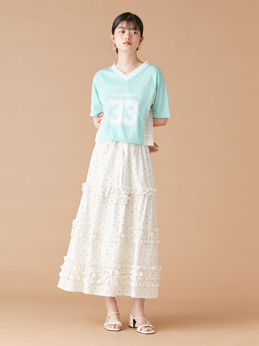 サイドレースナンバリングTシャツ(Tシャツ・カットソー