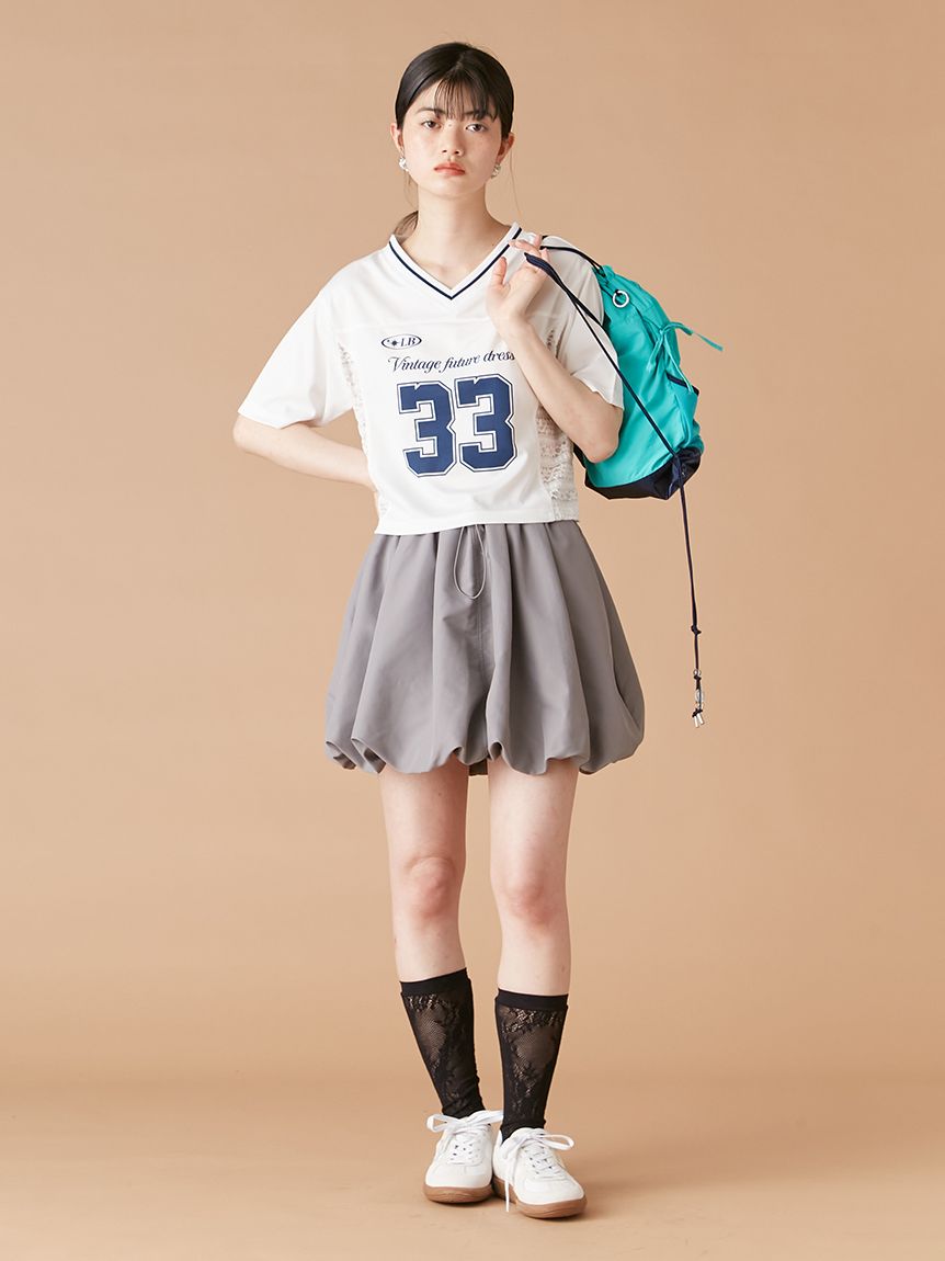 【早い者勝ち価格】サイドレースナンバリングTシャツ LILYBROWN サイドレースナンバリングTシャツ(Tシャツ・カットソー