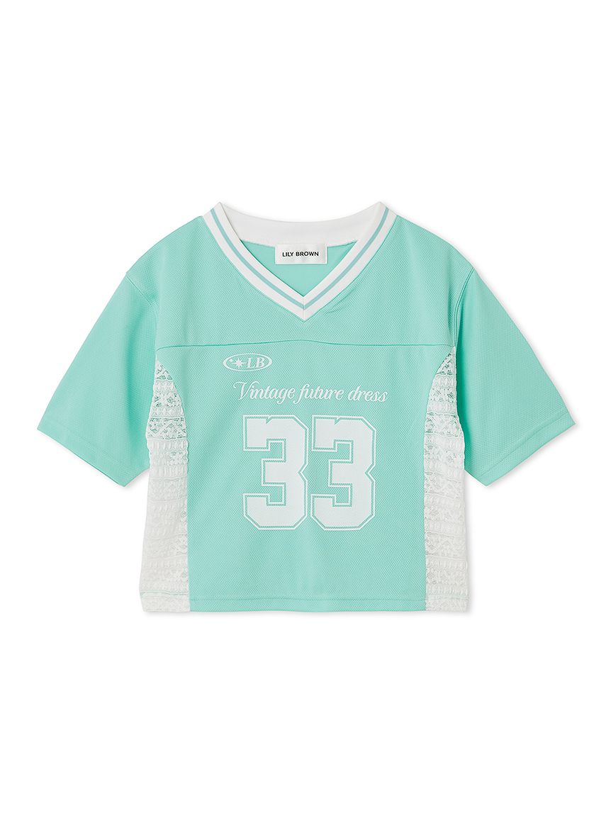 【早い者勝ち価格】サイドレースナンバリングTシャツ LILYBROWN サイドレースナンバリングTシャツ(Tシャツ・カットソー