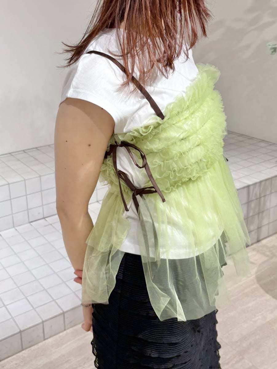 LILY BROWN（リリーブラウン）の「チュールビスチェトップス